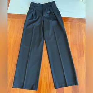 ZARA Women’s Trouser Dress Pants High Waisted Wide Straight Leg Black Size M
